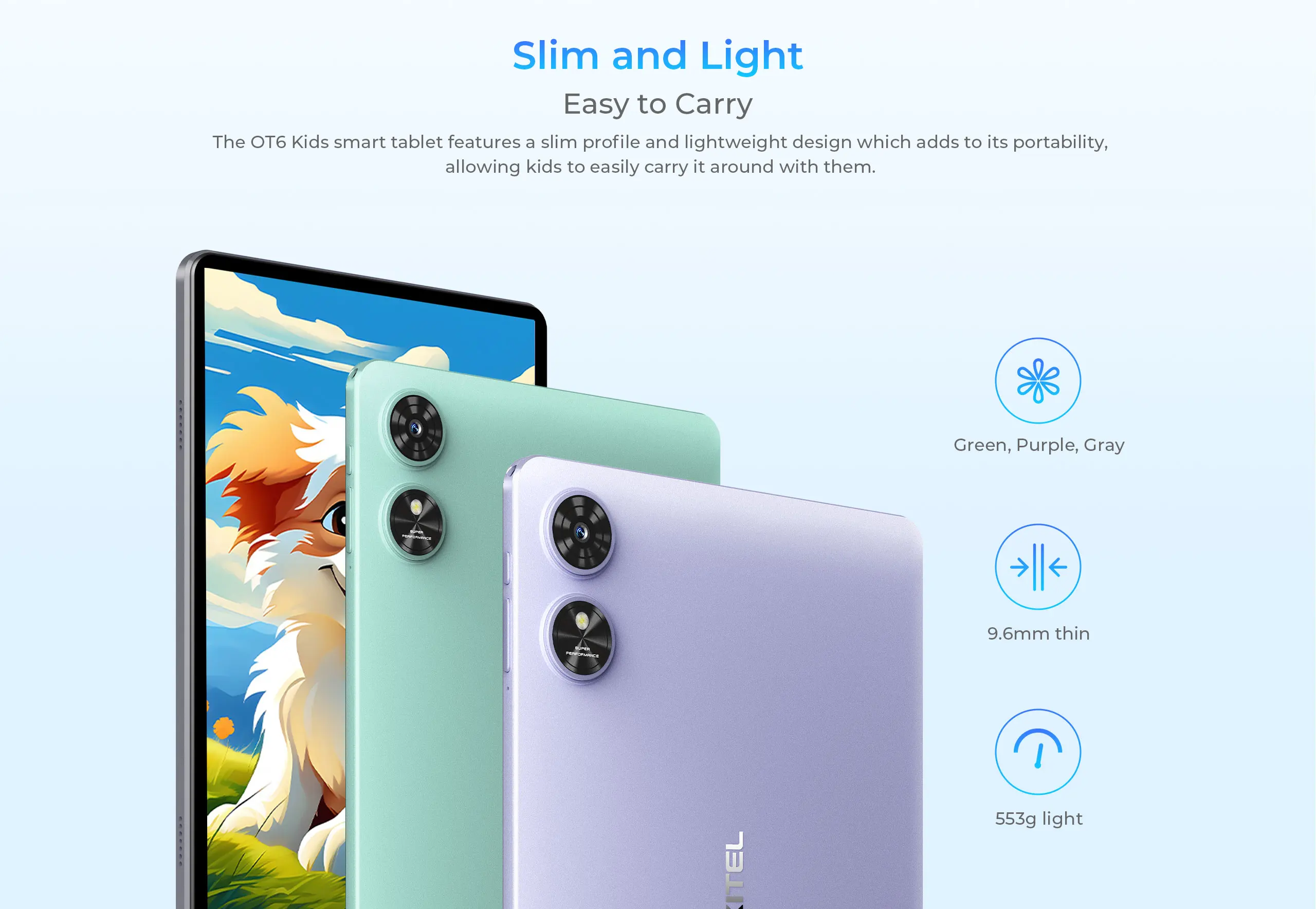 Oukitel OT6 KIDS タブレットPC 10.1インチFHDディスプレイ